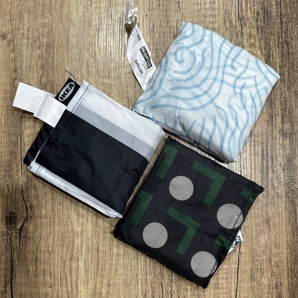 3 Ikea Skynke Shopping Bags